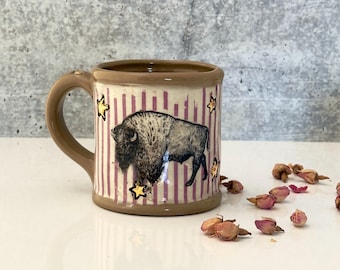 Ceramic Bison Coffee Mug