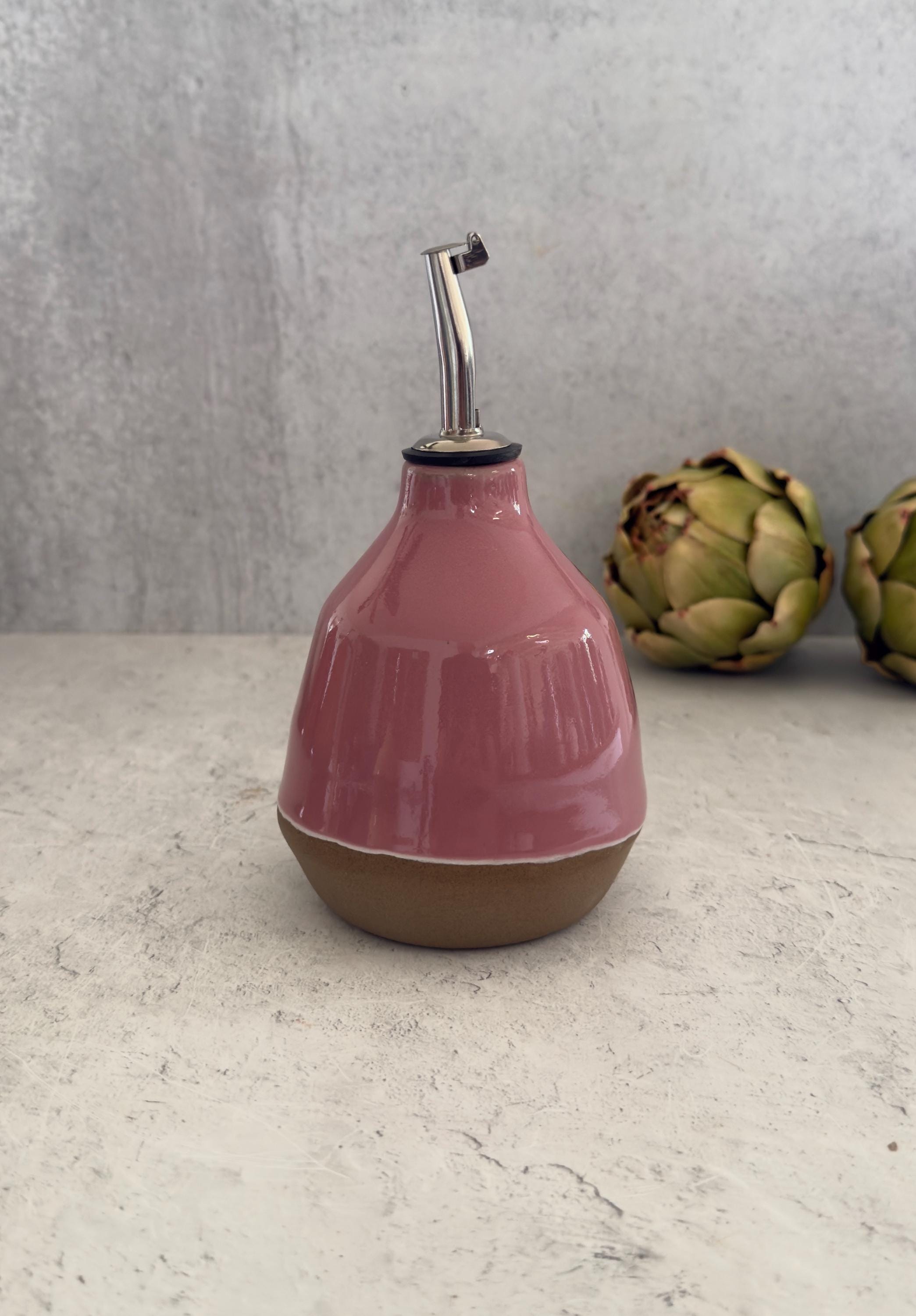 Ceramic Olive Oil Dispenser — Colorful Stoneware Cruet, 6oz - Etsy