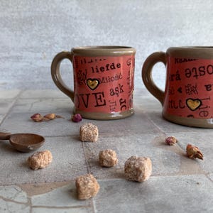 Coffee Mug in Love Language Style, 16 oz Friendship Gift image 10