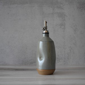 Large Ceramic oil bottle, Rustic farm house decor , olive oil bottle, Oil dispenser cruet, housewarming gift, wedding gift image 6