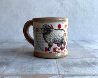 Farm animal mugs, large ceramic mug,