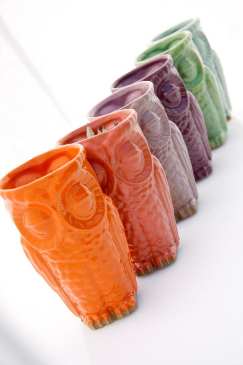 ceramic owl tumbler image 3