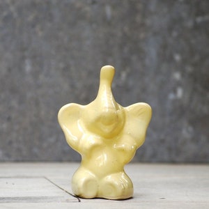 Ring holder, Elephant ring holder, Jewelry organizer, Handmade pottery Yellow