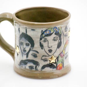 Pottery coffee mug, feminist mug, women empowerment, large Teacup, handmade pottery mug, Gifts for women, MADE TO ORDER image 7