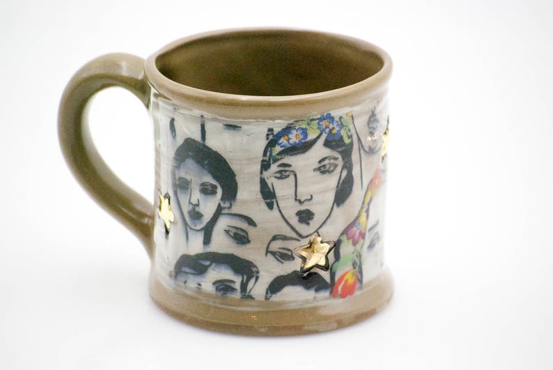 Pottery coffee mug, feminist mug, women empowerment, large Teacup, handmade pottery mug, Gifts for women, MADE TO ORDER image 7