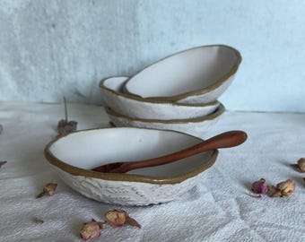 Small ceramic bowls, Set of four prep bowls