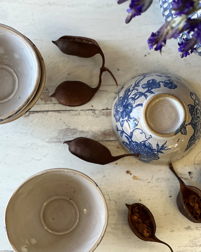 Set of Three ceramic mini bowls, great for dipping, sauce, spice, olives, nuts image 4