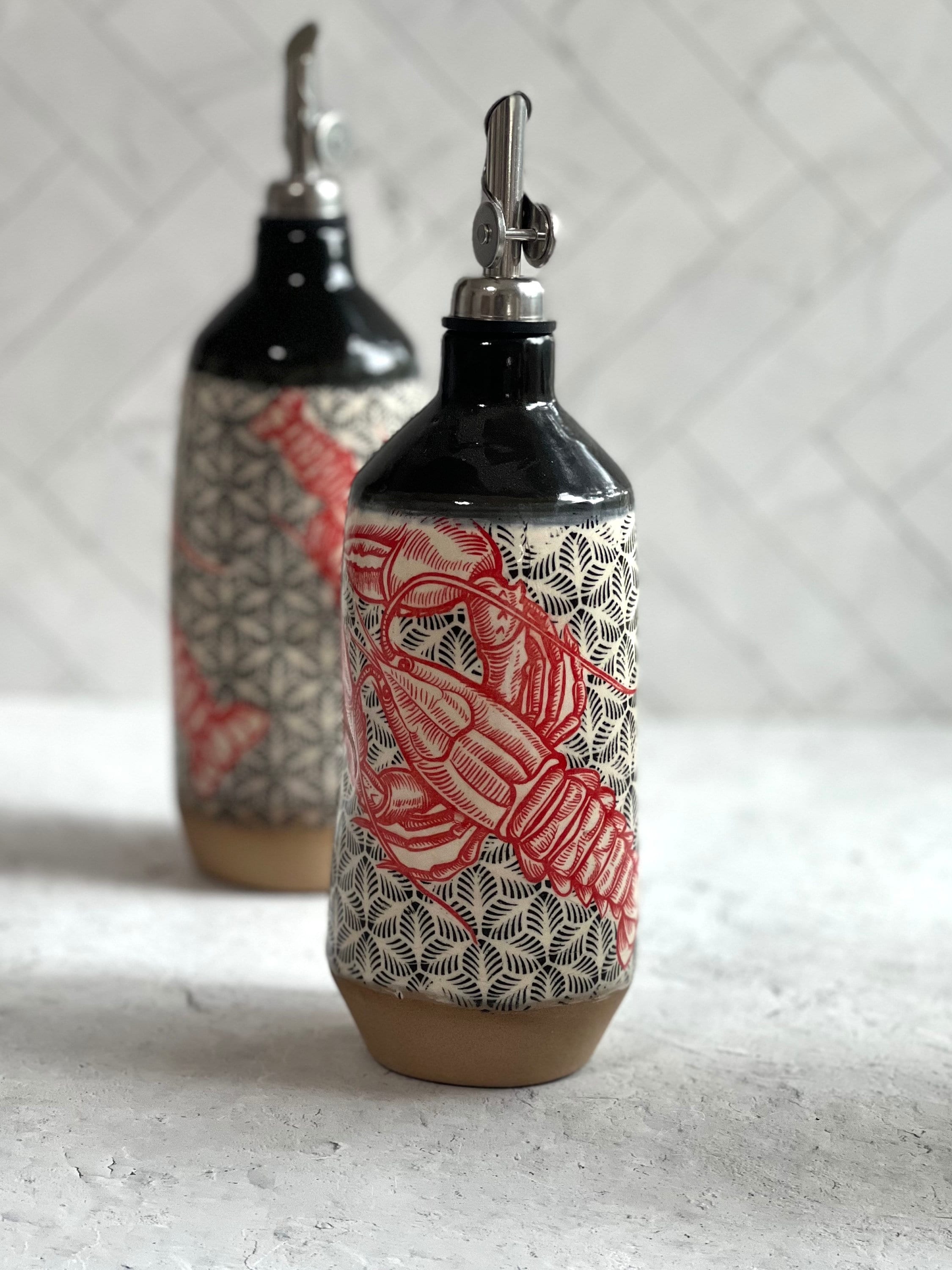 Nautical Lobster Crab Oil & Vinegar Cruet Bottle - Maritime