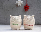 merry christmas owls , holiday  gift SAME DAY SHIPPING