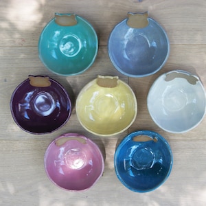 Custom cat bowl, Cat lover gift, Cat food bowl, Handmade pottery, Personalized Ceramic cat bowl image 3