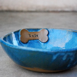 Custom dog bowl,  Ceramic dog bowl, Dog food bowl, Dog owner gift , handmade pottery