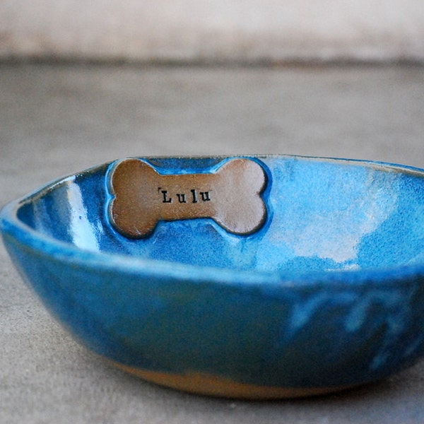 Custom dog bowl,  Ceramic dog bowl, Dog food bowl, Dog owner gift , handmade pottery