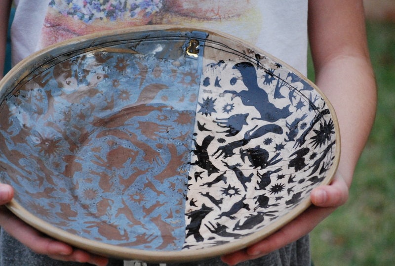 Bol de Service en Céramique, Bols Décoratifs, Cadeau Du 9E Anniversaire, Pendaison Crémaillère, Sala