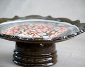 handmade ceramic cake stand 8"