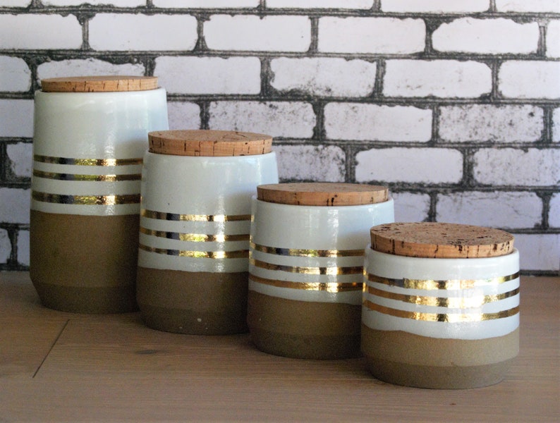 Kitchen Storage Containers Decorative Jars Handmade Ceramic Etsy