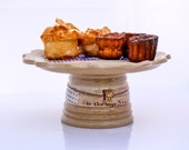 Cake stand unique handmade ceramic cakestand 8"