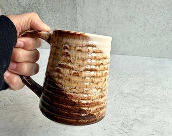 Large Handmade Mug, Stoneware Mug, coffee lover gift