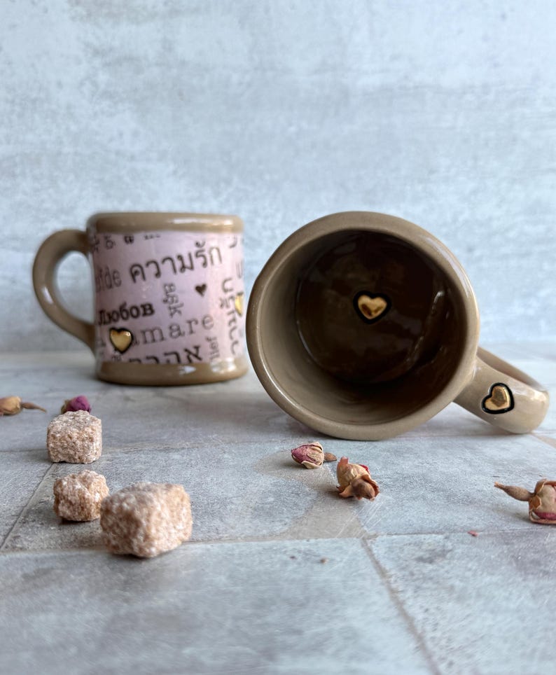 Coffee Mug in Love Language Style, 16 oz Friendship Gift image 2