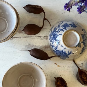 Set of Three ceramic mini bowls, great for dipping, sauce, spice, olives, nuts image 2