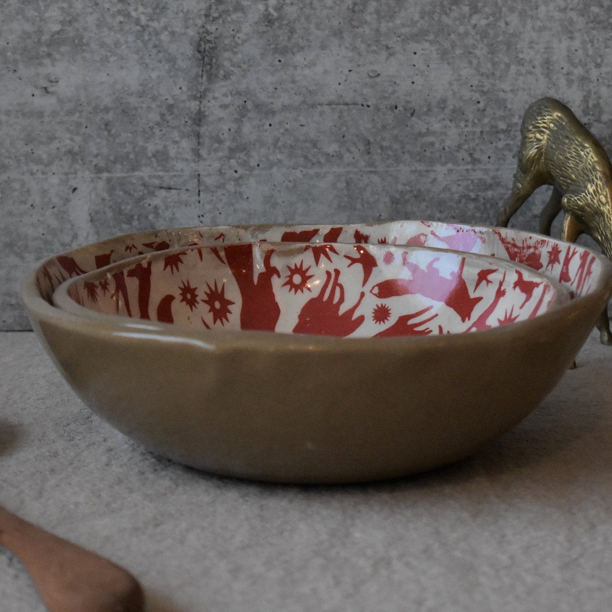 Ceramic Serving Bowls Set, Housewarming Gift, Red Fox Bowl, Anniversary Gifts, Handmade Pottery, Wedding Gifts, Pottery Bowls - Etsy