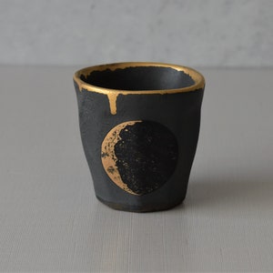 Moon Ceramic Espresso Cup, 4 oz cup , lunser moon phase cup, Macchiato cup, coffee lover gifts, Espresso mug image 5