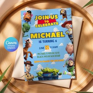 Toy Story Woody invitation, Two Infinity Beyond editable invitation, printable birthday Toy Story invitation, boy girl birthday invite