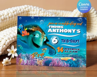 Printable Boy Birthday Invitation | nemo birthday invite | editable invitation | Instant Download | ocean birthday party