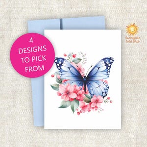 Watercolor Butterfly Note Cards: All Occasion Greeting Cards with Envelopes