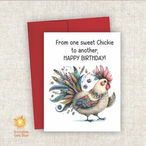 Dancing Chicken Birthday Card: Whimsical Greeting Card with Envelope