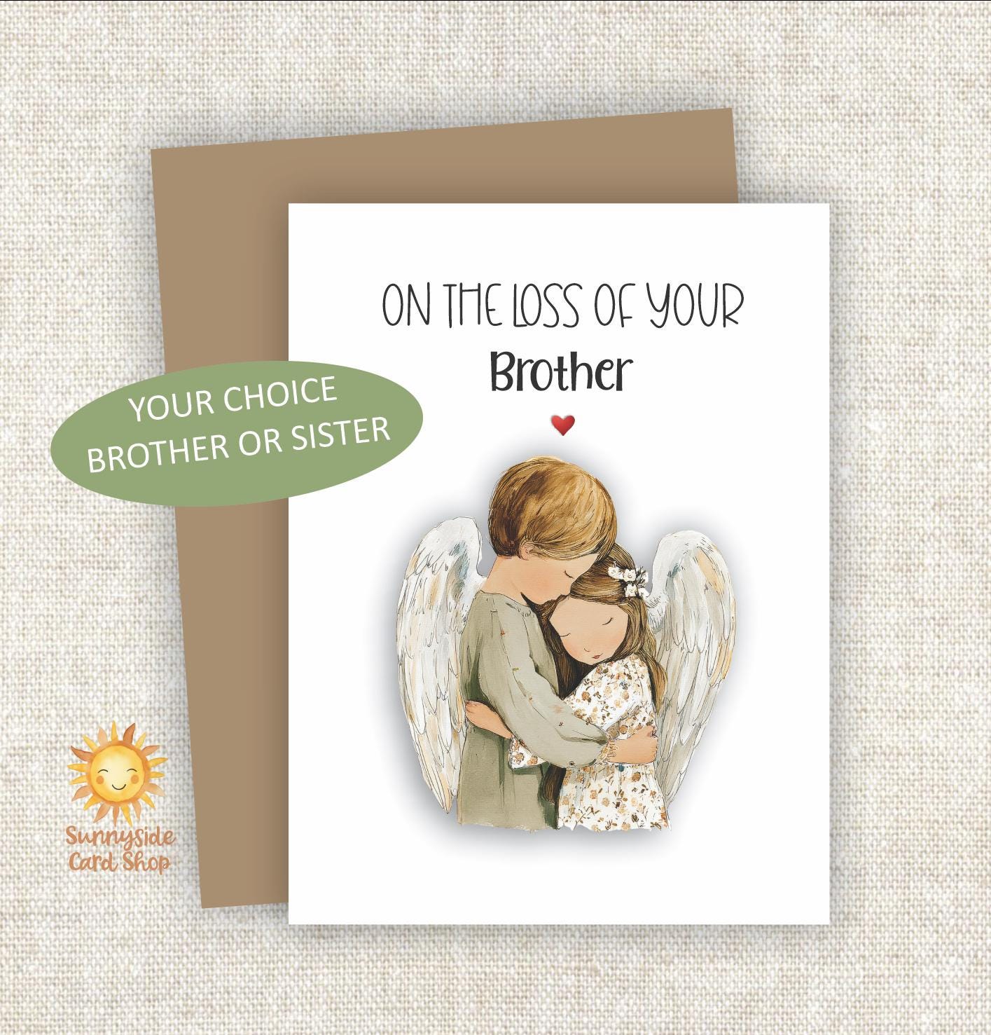 brother オリジナルカード Brother Sympathy Card - Etsy