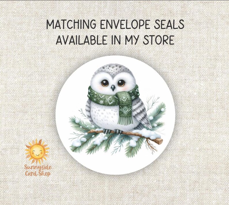 Snowy Owl, Let There Be Peace on Earth – Bird Christmas Card - Etsy
