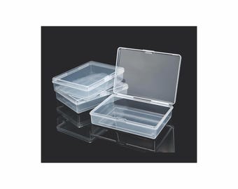 Clear Snap Lid Storage Box: Versatile Craft & Office Organizer, Stickers, Cards, Notions, Candy