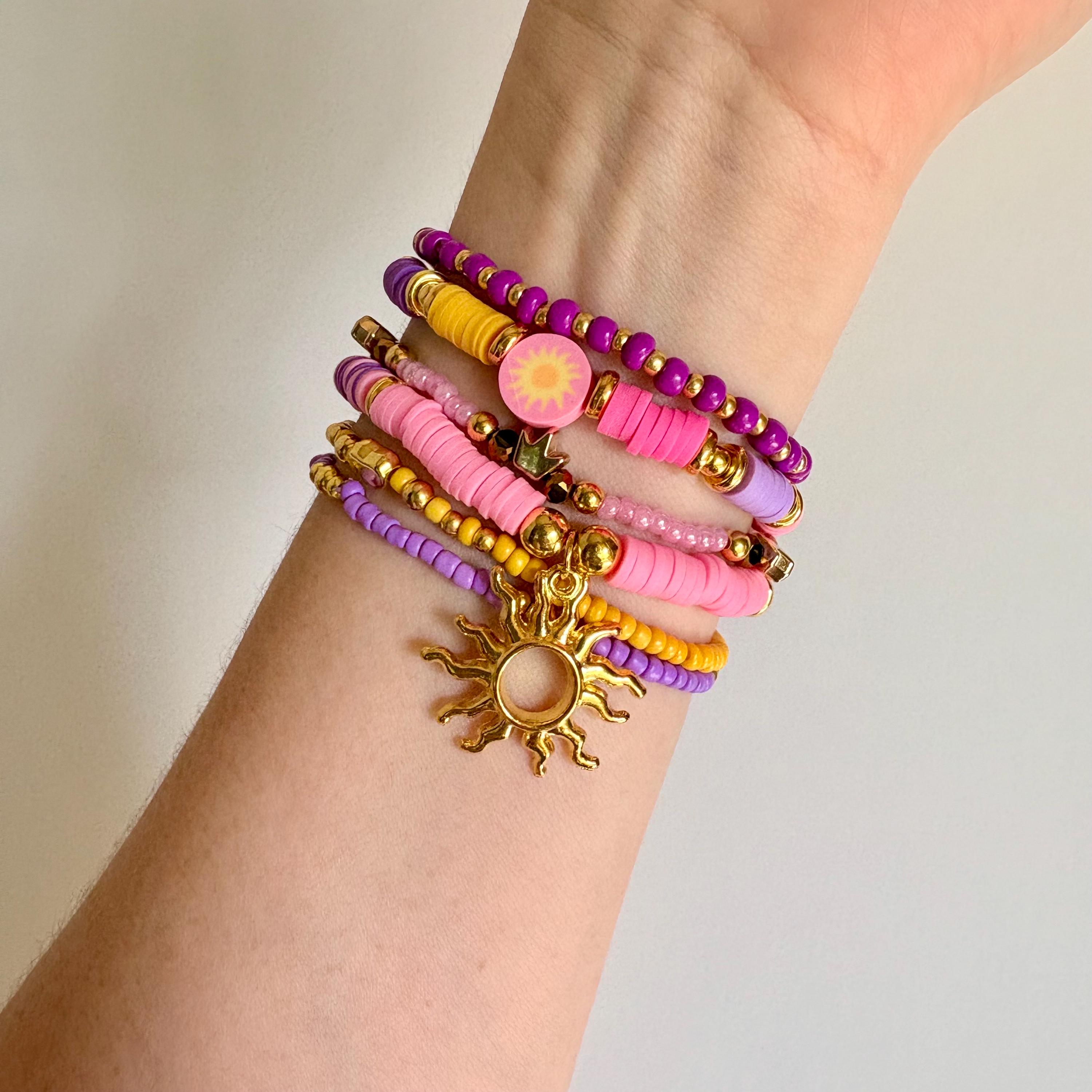 Tangled Inspired Beaded Bracelet Stack