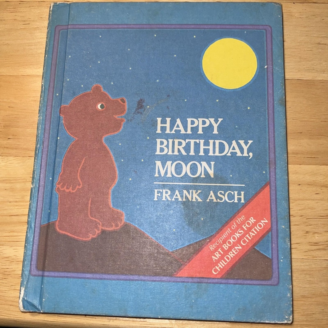 Vintage 1982 Happy Birthday, Moon Hardcover Children's Storybook