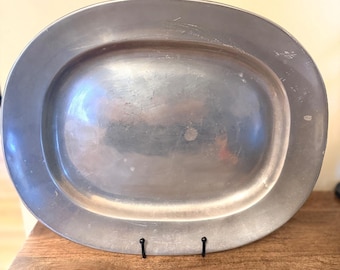 Wilton Columbia P A Serving Platter Large 14.5" Silver Armetale Pewter Oval Tray