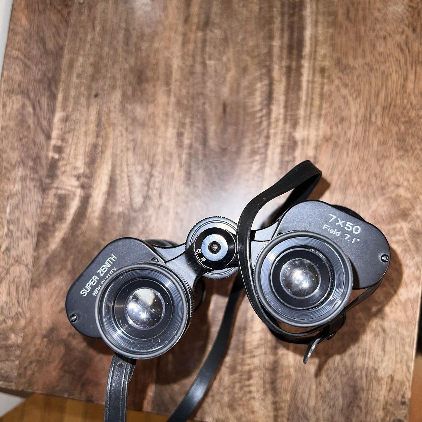 Vintage Super Zenith 7x50 Binoculars: Field 7.1, Weather-resistant