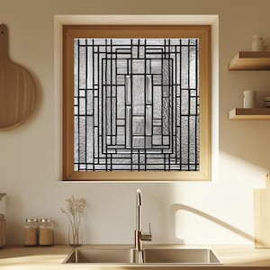 Textured Eco Friendly Wall Hanging Reference: Art Deco Stained Glass Window Film Frosted Privacy Reusable Eco