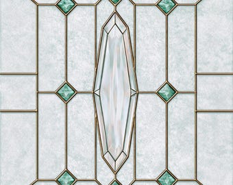 Stained Glass Window Door Film Frosted | PVC Free | Custom size | Art Deco - 4786Art