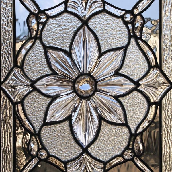 Película para vitrales Art Déco: privacidad esmerilada, reutilizable y ecológica.