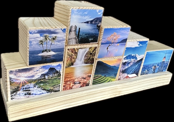 Stacking Photo Blocks Gift Set (with Photos on the front & back of each block)