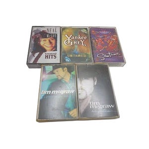 Lote misto de 5 fitas Cossette vintage de vários cantores e gêneros dos anos 90 NÃO TESTADO