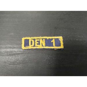 Vintage BSA Cub Scouts "Den 1" Blue Gold Uniform Emblem Boy Scout Memorabilia