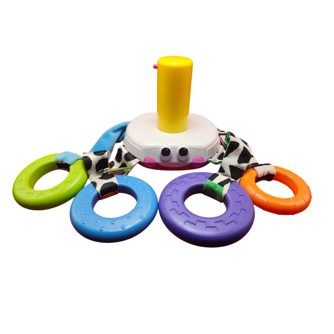 Toy Musical Rings Fisher-price Stacking Surprise Octopus 2001 Musical Rings Toddler/baby ...