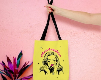 Eldest Daughter Tote Bag: Funny Pop Art Design for Big Sisters