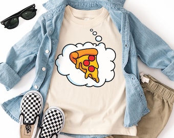 Camiseta divertida de pizza / Siempre pensando en pizza