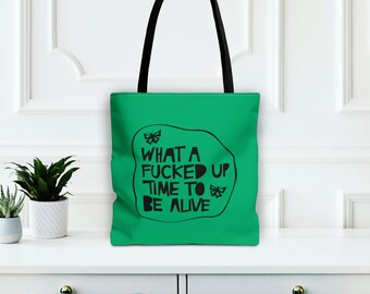 Dark Humor Tote Bag | Sarcastic Cynic Reusable Shopping Bag for Rebels and Realists