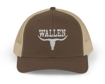 Country Music Snapback Cap, Wallen Western Cowboy Cowgirl Hat, Music Festival Accessories, Trucker Cap, Gift for Country Music Fans