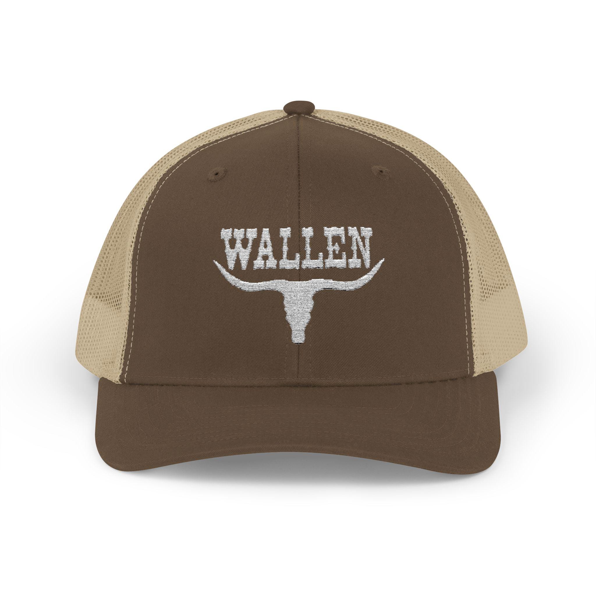 Unisex Brown 1 Western Trucker Hat Vintage Cowboy Country Cute Baseball Cap Retro Hat | Tan + Brown Vintage 5-Panel Hat for the Modern  main image 4