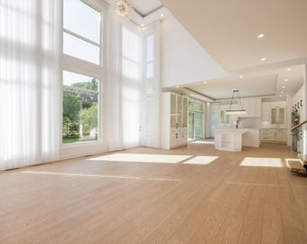 Tall Ceiling Curtains for Two Story Windows | Luxury Wave Drapes | Sheer Privacy Curtains