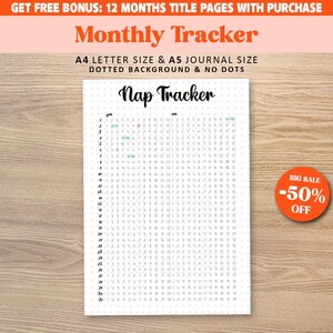Nap TRACKER, Printable Journal Page, Planner Page, Emotions Tracker, Daily Mood Tracker, Track Mood, Journal Template